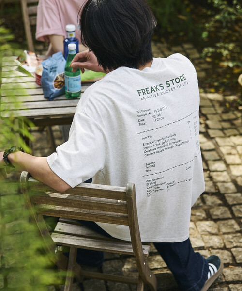 FREAK'S STORE(フリークスストア)の「限定展開 ビッグシルエット レシートモチーフ バックプリント Tシャツ(Tシャツ/カットソー・メンズ・ホワイト/ブラック/アッシュグレー/ピンク・LARGE/MEDIUM/SMALL)」の14枚目の写真