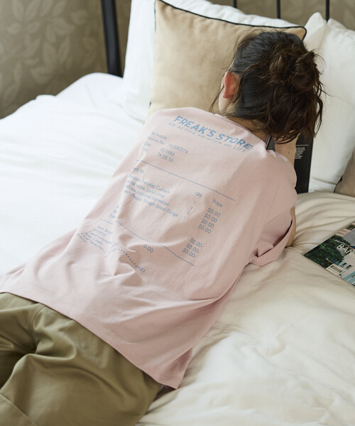 FREAK'S STORE(フリークスストア)の「限定展開 ビッグシルエット レシートモチーフ バックプリント Tシャツ(Tシャツ/カットソー・メンズ・ホワイト/ブラック/アッシュグレー/ピンク・LARGE/MEDIUM/SMALL)」の11枚目の写真