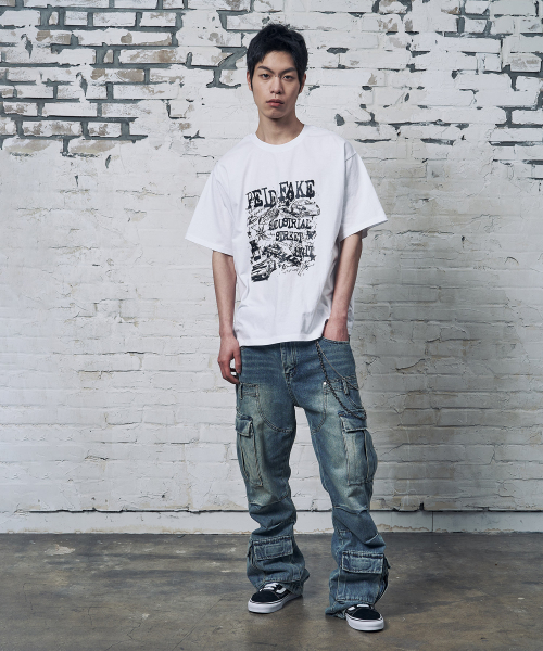 PEID（ペイド）の「PDインダスト 半袖Tシャツ ホワイト（Tシャツ/カットソー・レディース・ホワイト・2/3/4/5/6/1）」の6枚目の写真