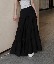 ティアードロングスカート