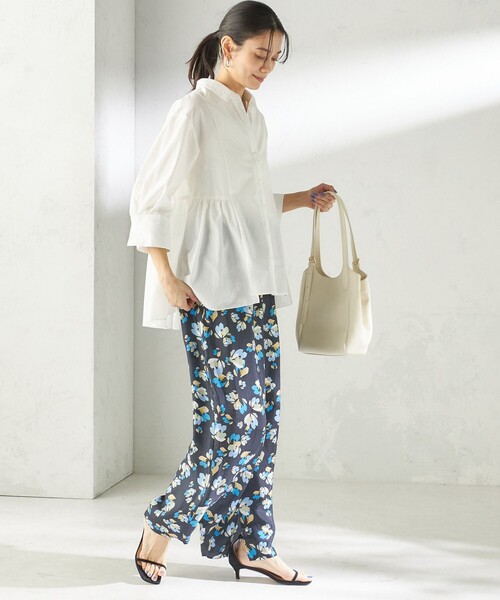 SHIPS(シップス)の「〈手洗い可能〉IPEKER プリント ワイド パンツ(その他パンツ・レディース・アイボリー/ネイビー・36/38)」の18枚目の写真