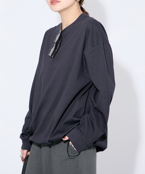 JOURNAL STANDARD(ジャーナルスタンダード)の「《追加3》シャーリングロングスリーブTシャツ(Tシャツ/カットソー・レディース・ブラック系その他/ホワイト/コバルトブルー/モカ・FREE)」の16枚目の写真