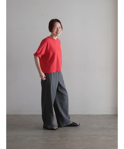 FIL DE FER(フィルデフェール)の「【予約】USA COTTON 6分袖P/O(Tシャツ/カットソー・レディース・ホワイト/ブラウン/レッド・FREE)」の17枚目の写真