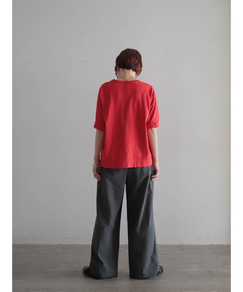 FIL DE FER(フィルデフェール)の「【予約】USA COTTON 6分袖P/O(Tシャツ/カットソー・レディース・ホワイト/ブラウン/レッド・FREE)」の18枚目の写真
