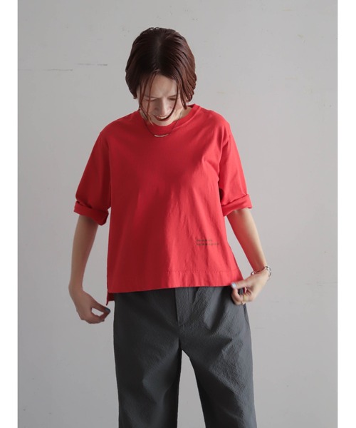 FIL DE FER(フィルデフェール)の「【予約】USA COTTON 6分袖P/O(Tシャツ/カットソー・レディース・ホワイト/ブラウン/レッド・FREE)」の14枚目の写真