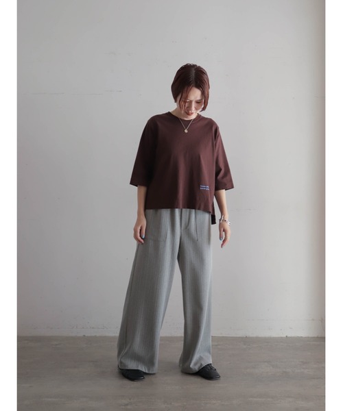 FIL DE FER(フィルデフェール)の「【予約】USA COTTON 6分袖P/O(Tシャツ/カットソー・レディース・ホワイト/ブラウン/レッド・FREE)」の22枚目の写真