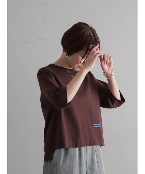 FIL DE FER(フィルデフェール)の「【予約】USA COTTON 6分袖P/O(Tシャツ/カットソー・レディース・ホワイト/ブラウン/レッド・FREE)」の20枚目の写真