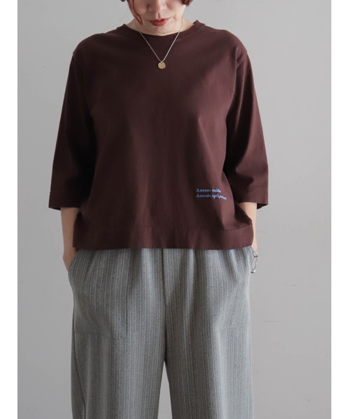 FIL DE FER(フィルデフェール)の「【予約】USA COTTON 6分袖P/O(Tシャツ/カットソー・レディース・ホワイト/ブラウン/レッド・FREE)」の19枚目の写真