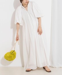 NOLLEY’S | 【一部WEB限定カラーアイテム】ウォッシャブルハンドスモックバルーン袖ワンピース(ワンピース)