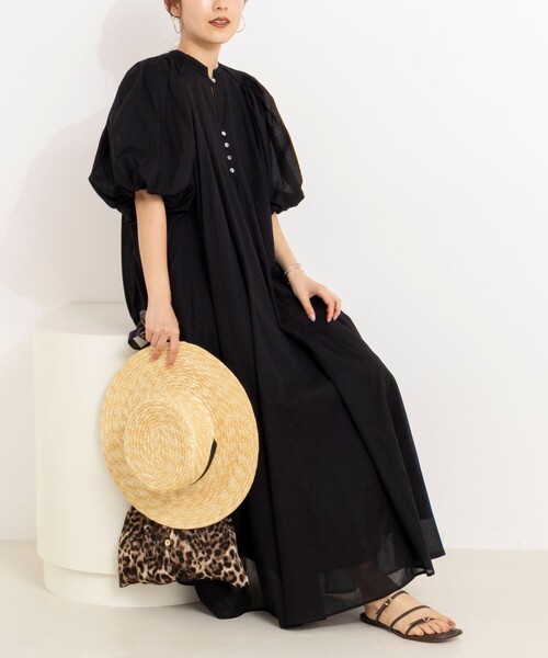 NOLLEY’S(ノーリーズ)の「【一部WEB限定カラーアイテム】ウォッシャブルハンドスモックバルーン袖ワンピース(ワンピース・レディース・レッド/ブラック/ホワイト・38)」の20枚目の写真