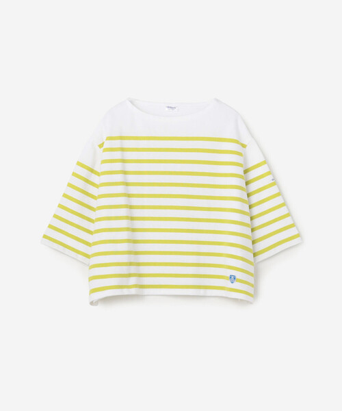 ORCIVAL(オーシバル)の「ORCIVAL | ラッセル ボートネック5分袖Tシャツ WOMEN(Tシャツ/カットソー・レディース・ブルー系その他/ベージュ系その他/グレー系その他/ブルー系その他2/イエロー系その他・1)」の6枚目の写真