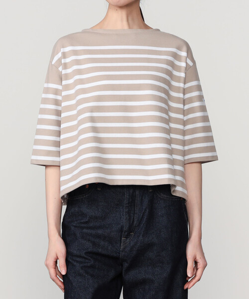 ORCIVAL(オーシバル)の「ORCIVAL | ラッセル ボートネック5分袖Tシャツ WOMEN(Tシャツ/カットソー・レディース・ブルー系その他/ベージュ系その他/グレー系その他/ブルー系その他2/イエロー系その他・1)」の16枚目の写真