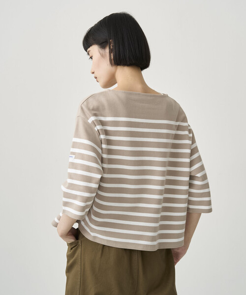 ORCIVAL(オーシバル)の「ORCIVAL | ラッセル ボートネック5分袖Tシャツ WOMEN(Tシャツ/カットソー・レディース・ブルー系その他/ベージュ系その他/グレー系その他/ブルー系その他2/イエロー系その他・1)」の18枚目の写真