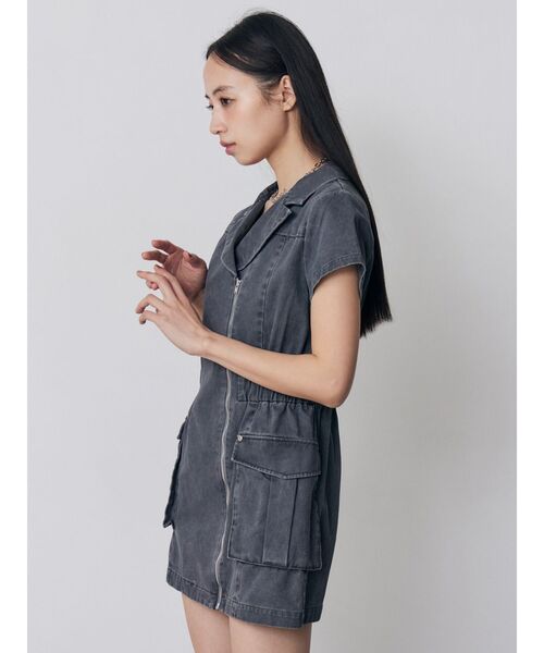 MURUA（ムルーア）の「ウォッシュミニワンピース（ワンピース・レディース・グレー/ブラウン・FREE）」の19枚目の写真