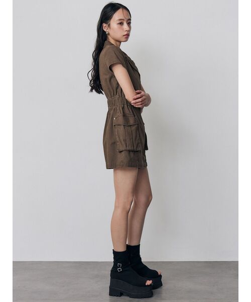 MURUA（ムルーア）の「ウォッシュミニワンピース（ワンピース・レディース・グレー/ブラウン・FREE）」の3枚目の写真