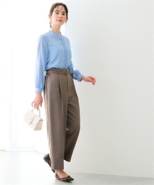7days Life Styling(セブンデイズライフスタイリング)の「【選べる2タイプ】シアーストライプ長袖シャツ(シャツ/ブラウス・レディース・グレー系2/グレー系1/サックスブルー系1/サックスブルー系2・L/LL/3L/S/M)」の15枚目の写真