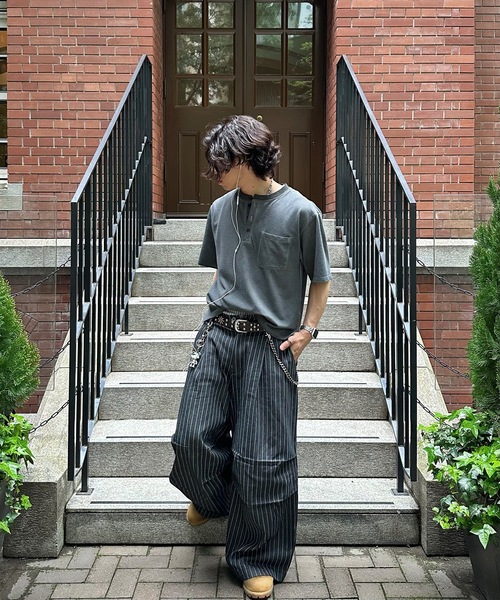 MandO(エムオー)(エムオー)の「【接触冷感】ファンクションカノコヘンリーネックTシャツ(Tシャツ/カットソー・メンズ・ブラック/オフホワイト・LARGE/MEDIUM)」の19枚目の写真