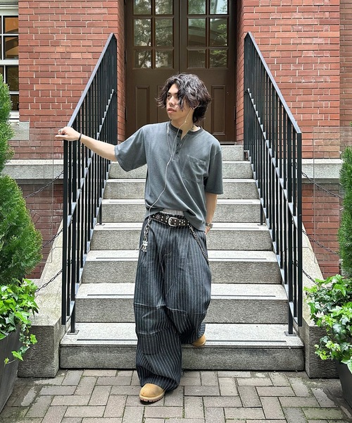 MandO(エムオー)(エムオー)の「【接触冷感】ファンクションカノコヘンリーネックTシャツ(Tシャツ/カットソー・メンズ・ブラック/オフホワイト・LARGE/MEDIUM)」の20枚目の写真