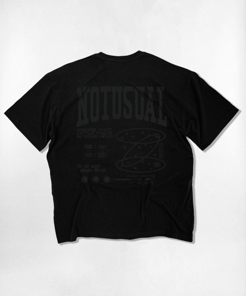 NOTUSUAL（ノットユージュアル）の「シンボルスペース オーバーサイズ 半袖Tシャツ 4色（Tシャツ/カットソー・レディース・ホワイト×グレー/ネイビー/ブラック/ホワイト・SMALL/MEDIUM/LARGE/X-LARGE）」の7枚目の写真