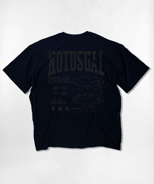 NOTUSUAL（ノットユージュアル）の「シンボルスペース オーバーサイズ 半袖Tシャツ 4色（Tシャツ/カットソー・レディース・ホワイト×グレー/ネイビー/ブラック/ホワイト・SMALL/MEDIUM/LARGE/X-LARGE）」の9枚目の写真