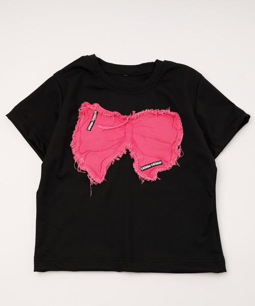 URBAN CHERRY(アーバンチェリー)の「フリンジリボンデザインミニTシャツ(Tシャツ/カットソー・キッズ・ブラック/ホワイト・120cm/130cm/150cm/110cm/140cm)」の12枚目の写真