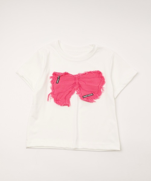 URBAN CHERRY(アーバンチェリー)の「フリンジリボンデザインミニTシャツ(Tシャツ/カットソー・キッズ・ブラック/ホワイト・120cm/130cm/150cm/110cm/140cm)」の11枚目の写真