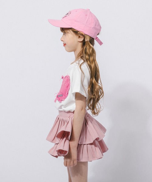 URBAN CHERRY(アーバンチェリー)の「フリンジリボンデザインミニTシャツ(Tシャツ/カットソー・キッズ・ブラック/ホワイト・120cm/130cm/150cm/110cm/140cm)」の6枚目の写真