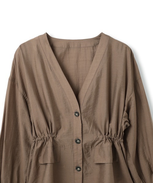 ketty(ケティ)の「セミシアースラブブラウジングシャツ(シャツ/ブラウス・レディース・ブラック/ブラウン・M)」の5枚目の写真