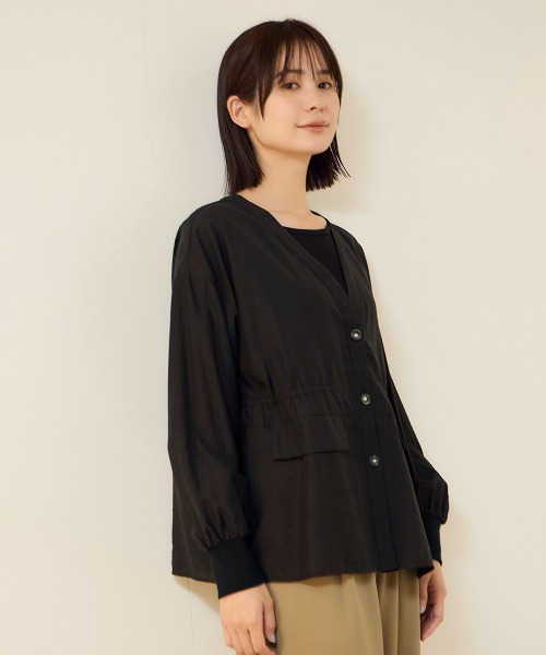 ketty(ケティ)の「セミシアースラブブラウジングシャツ(シャツ/ブラウス・レディース・ブラック/ブラウン・M)」の15枚目の写真