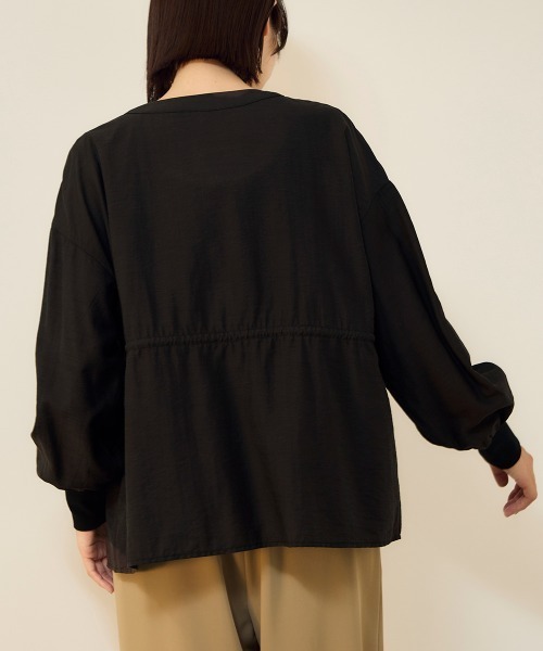 ketty(ケティ)の「セミシアースラブブラウジングシャツ(シャツ/ブラウス・レディース・ブラック/ブラウン・M)」の16枚目の写真