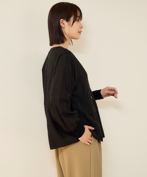 ketty(ケティ)の「セミシアースラブブラウジングシャツ(シャツ/ブラウス・レディース・ブラック/ブラウン・M)」の17枚目の写真