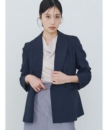 フェイクリネンダブルジャケット