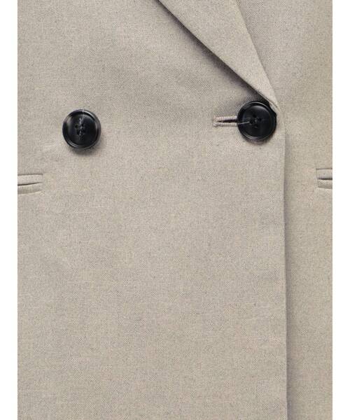 TONAL(トーナル)の「フェイクリネンダブルジャケット(テーラードジャケット・レディース・ネイビー/グレー/ベージュ・MEDIUM/SMALL)」の7枚目の写真