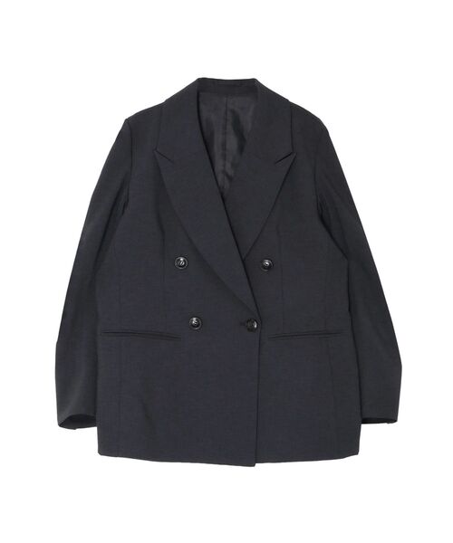 TONAL(トーナル)の「フェイクリネンダブルジャケット(テーラードジャケット・レディース・ネイビー/グレー/ベージュ・MEDIUM/SMALL)」の8枚目の写真