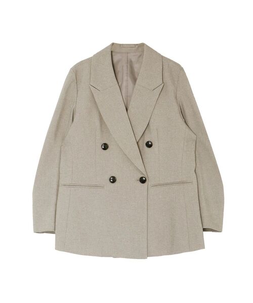 TONAL(トーナル)の「フェイクリネンダブルジャケット(テーラードジャケット・レディース・ネイビー/グレー/ベージュ・MEDIUM/SMALL)」の10枚目の写真