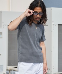 ピグメント加工テレコジャストフィットVネックTシャツ 半袖秋 秋服 2026年秋冬