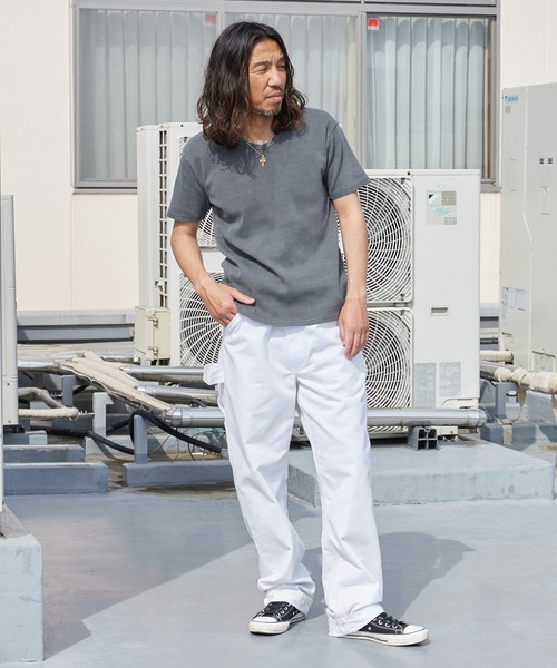 ROOPTOKYO(ループトウキョウ)の「ピグメント加工テレコジャストフィットVネックTシャツ 半袖秋 秋服 2026年秋冬(Tシャツ/カットソー・メンズ・ブラック/カーキ・S/M/L)」の18枚目の写真