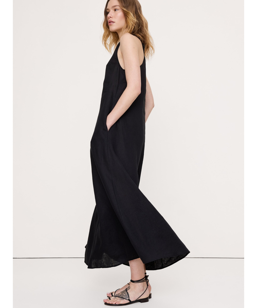 Banana Republic(バナナリパブリック)の「リネン ホルター マキシ ドレス(ワンピース・レディース・ブラック/ナチュラル・L/M/S/XS)」の6枚目の写真