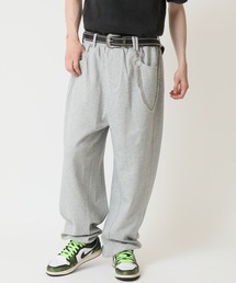 ベルト・チェーン付ワイドスウェットパンツ OURHEAVEN