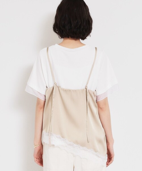 THE SHOP TK (ザ ショップ ティーケー )の「華やぐレイヤードスタイル サテンレースキャミソール(タンクトップ・レディース・ブラック/ベージュ・12/13)」の20枚目の写真