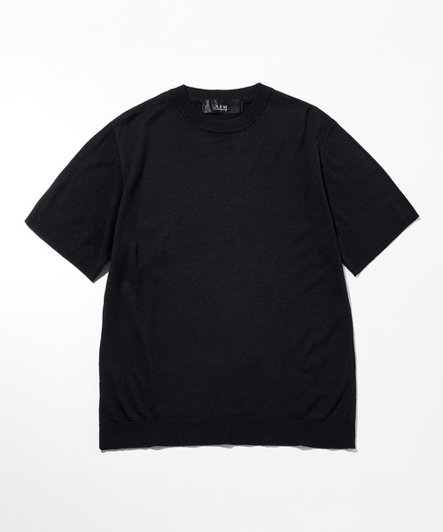 AKM Contemporary(エイケイエムコンテンポラリー)の「【WEB・直営店限定】AKM Contemporary(エイケイエムコンテンポラリー)シルクブレンドクルーネック半袖サマーニット(ニット/セーター・メンズ・ブラック/ミント/ブラウン/オフホワイト・L/M/S/XL)」の5枚目の写真