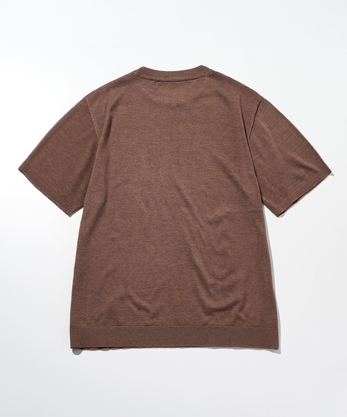 AKM Contemporary(エイケイエムコンテンポラリー)の「【WEB・直営店限定】AKM Contemporary(エイケイエムコンテンポラリー)シルクブレンドクルーネック半袖サマーニット(ニット/セーター・メンズ・ブラック/ミント/ブラウン/オフホワイト・L/M/S/XL)」の8枚目の写真