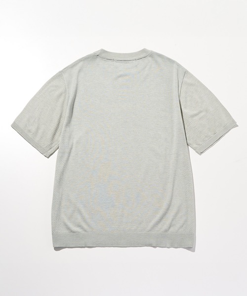 AKM Contemporary(エイケイエムコンテンポラリー)の「【WEB・直営店限定】AKM Contemporary(エイケイエムコンテンポラリー)シルクブレンドクルーネック半袖サマーニット(ニット/セーター・メンズ・ブラック/ミント/ブラウン/オフホワイト・L/M/S/XL)」の10枚目の写真
