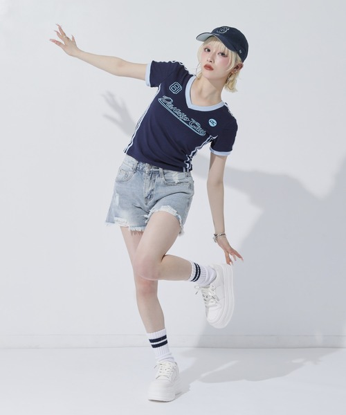 ANAP(アナップ)の「ダメージショートパンツ(デニムパンツ・レディース・ブルー/グレー・F)」の18枚目の写真