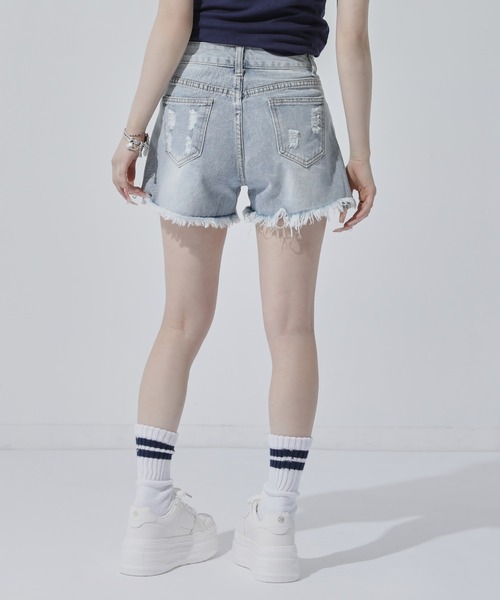 ANAP(アナップ)の「ダメージショートパンツ(デニムパンツ・レディース・ブルー/グレー・F)」の15枚目の写真
