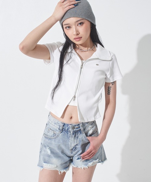 ANAP(アナップ)の「ダメージショートパンツ(デニムパンツ・レディース・ブルー/グレー・F)」の19枚目の写真