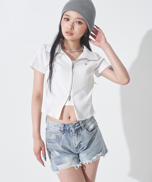 ANAP(アナップ)の「ダメージショートパンツ(デニムパンツ・レディース・ブルー/グレー・F)」の20枚目の写真