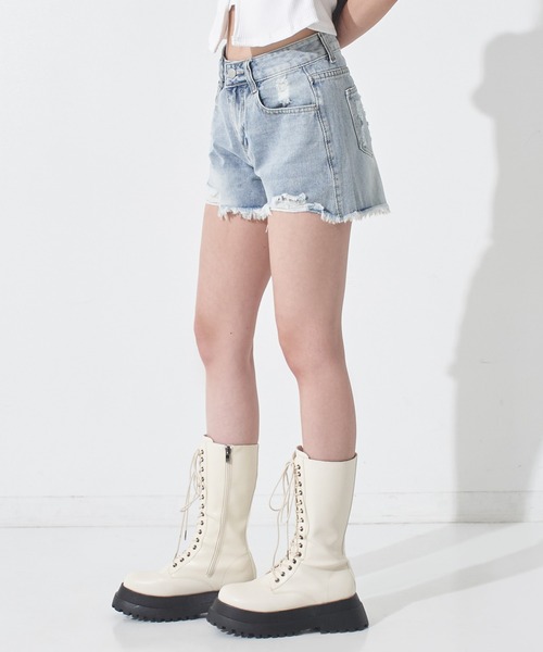 ANAP(アナップ)の「ダメージショートパンツ(デニムパンツ・レディース・ブルー/グレー・F)」の22枚目の写真