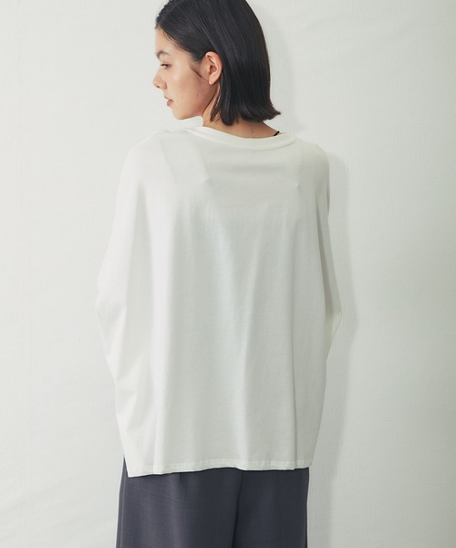 SMILE ORCHID(スマイルオーキッド)の「【接触冷感】ドルマンワイドカットソー(Tシャツ/カットソー・レディース・ホワイト/チャコールグレー/ブラック・M)」の19枚目の写真