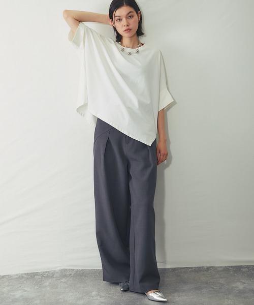 SMILE ORCHID(スマイルオーキッド)の「【接触冷感】ドルマンワイドカットソー(Tシャツ/カットソー・レディース・ホワイト/チャコールグレー/ブラック・M)」の20枚目の写真
